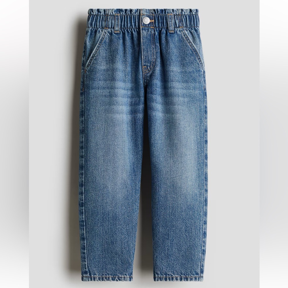 H&M Relaxed Fit Paper Bag Jeans